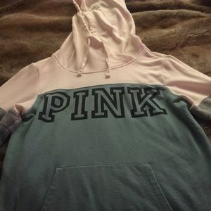 Blue creme and black PINK hoodie never worn